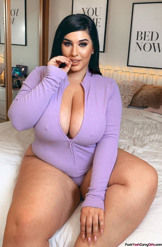 busty-brunette-thick-thighs