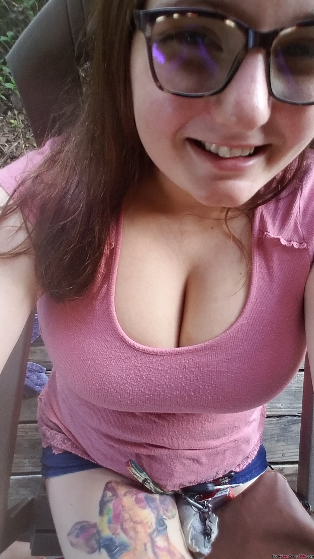 boobs cleavage self shot porn video pics